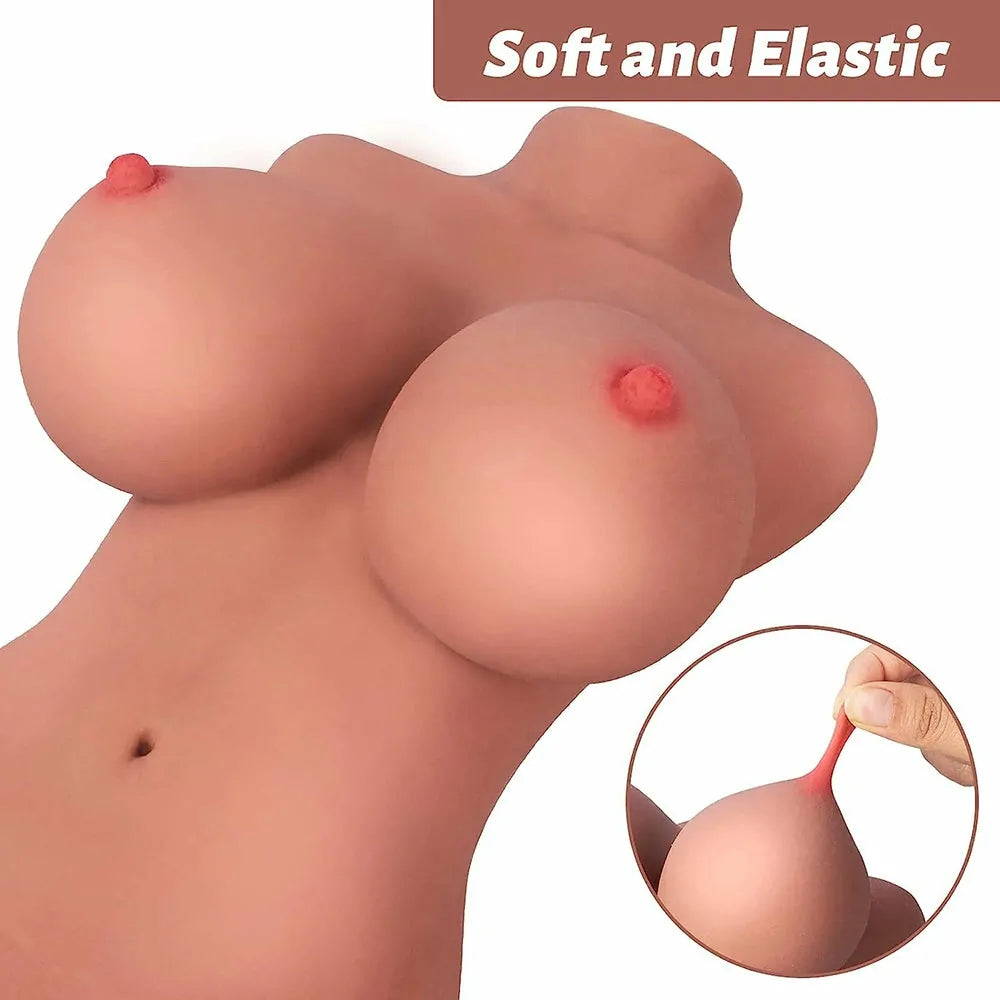 Alina: Torso Erótico Compacto 3 en 1 con Esqueleto Flexible (3,1 kg)