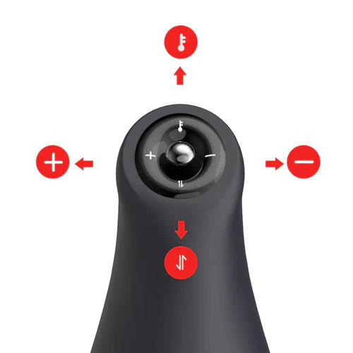 XV9: Máquina de Oral con Calentamiento Rápido, Joystick de 4 Direcciones, 5 Modos de Empuje y 7 de Vibración