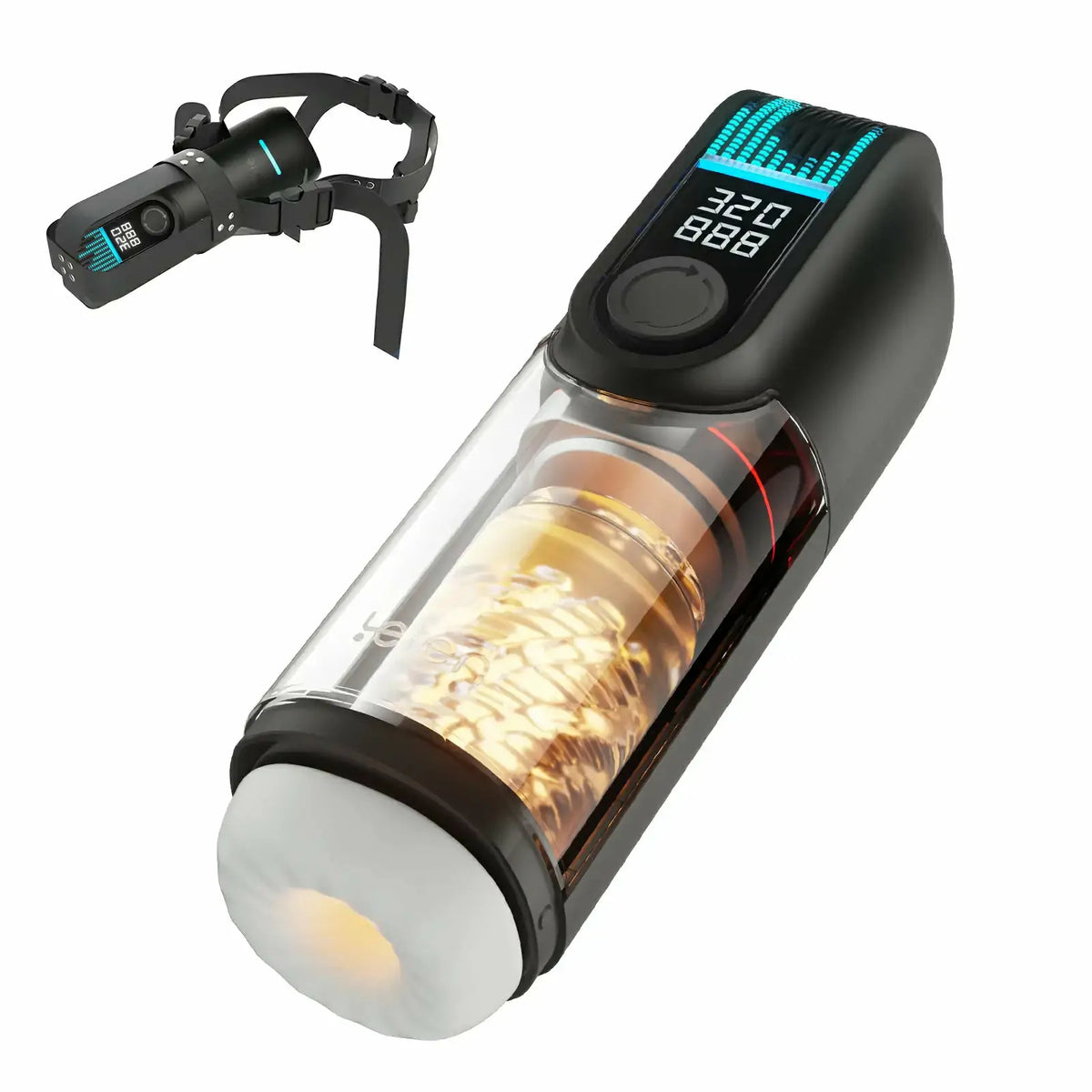 Leten Black Hole Pro: Masturbador Automático con Calefacción Doble y Monitor LED