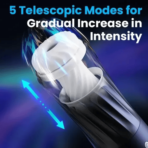 XT3: Masturbador Telescópico a 500 Embestidas/Min con Rotación y Secado Térmico
