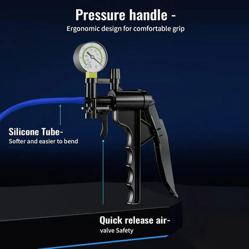 OptiMax: Bomba de Vacío Manual con Tubo Flexible, Pera de Presión y Escala Graduada