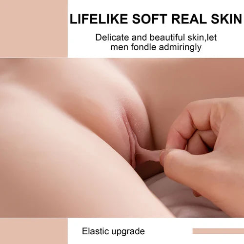 Rosalie: Torso Erótico Sensación Piel Real con Esqueleto Flexible y Pecho Voluminoso (8,0 kg)