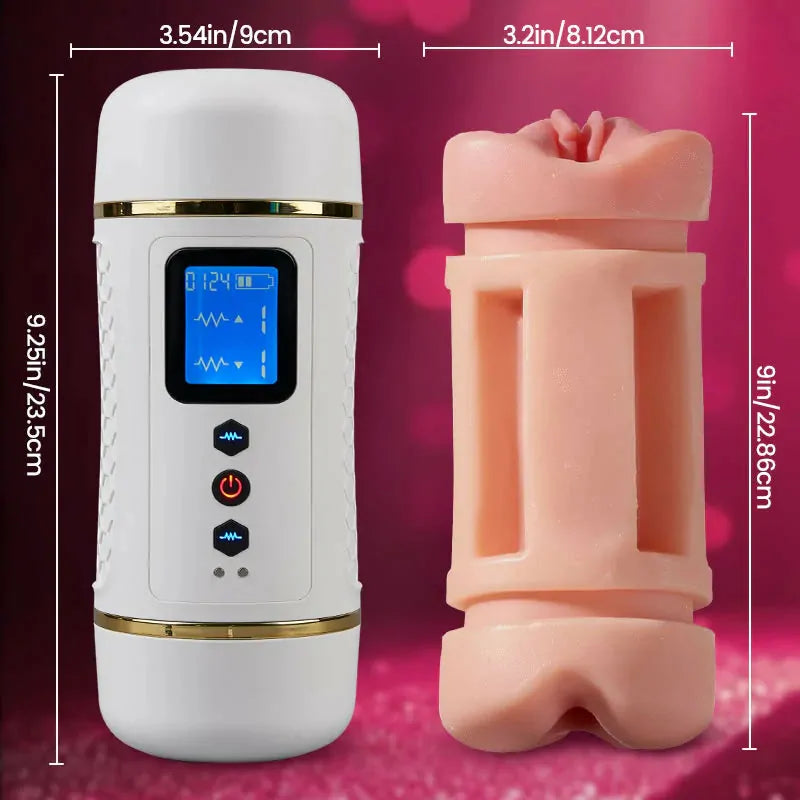 XV12: Masturbador Vibrador Abierto de Doble Entrada y Doble Motor