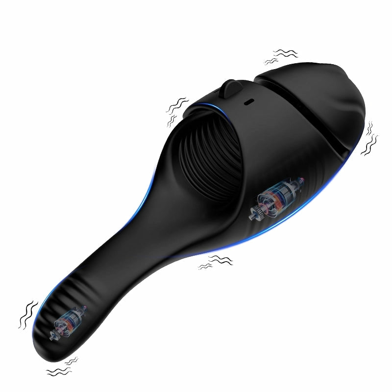 XG2: Entrenador Dual-Motor con Cuchara Ergonómica y Cola Estimuladora Escrotal
