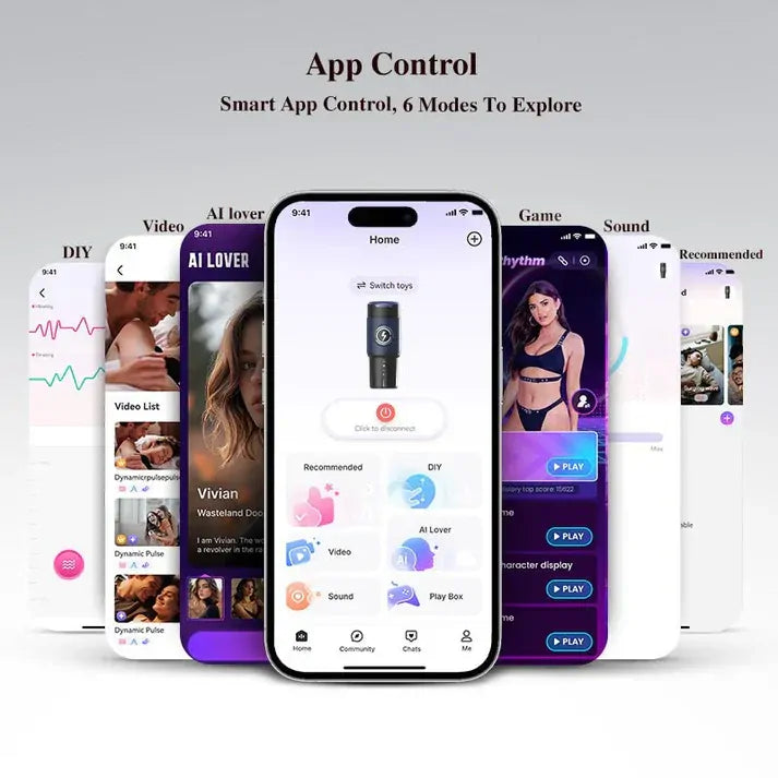 XT8 Max: Masturbador Automático Inteligente con App y 3 Fundas Intercambiables