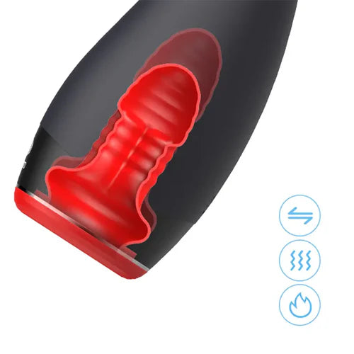 XV9: Máquina de Oral con Calentamiento Rápido, Joystick de 4 Direcciones, 5 Modos de Empuje y 7 de Vibración