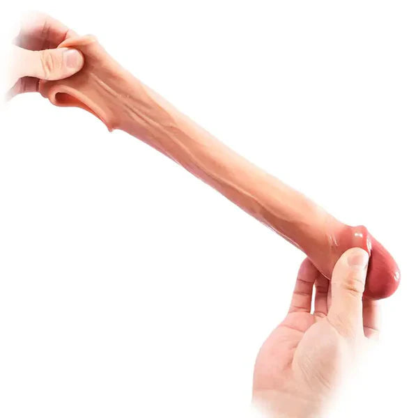 CS06: Funda Anatómicamente Moldeada de Silicona con Venas y Anillo de Sujeción (7,3 x 1,77")