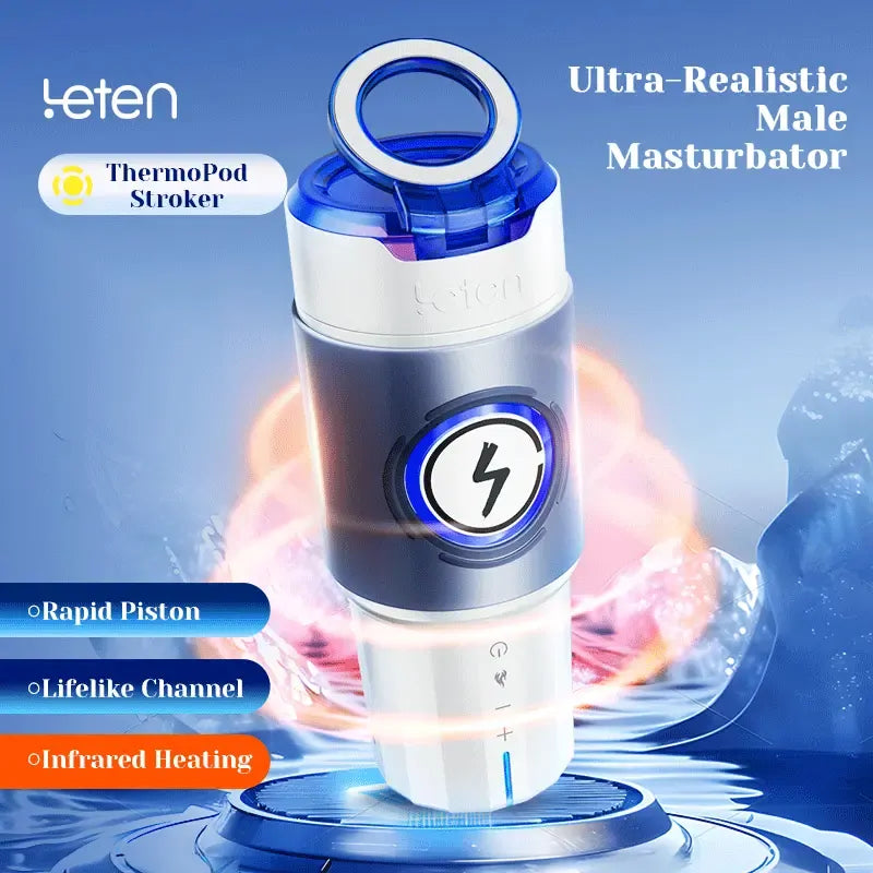 Leten ThermoPod: Masturbador Automático con Calefacción Infrarroja de 10 Zonas