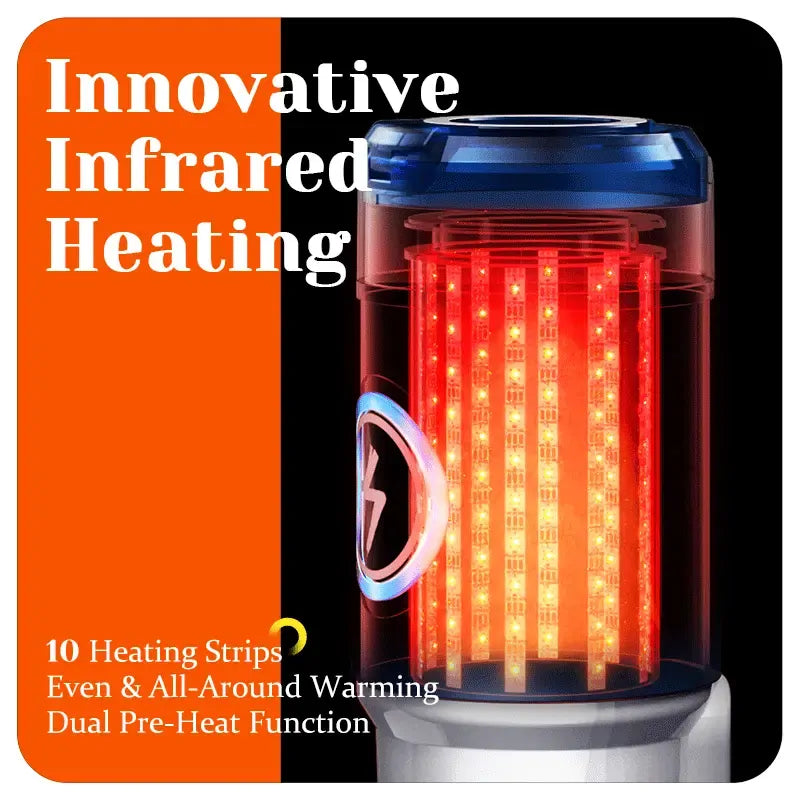 Leten ThermoPod: Masturbador Automático con Calefacción Infrarroja de 10 Zonas