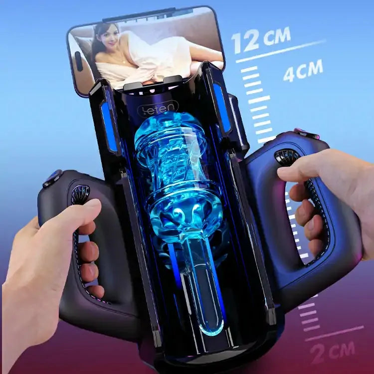 Leten Thrusting Pro: Masturbador Automático a 700 SPM con 2 Fundas y Soporte para Móvil