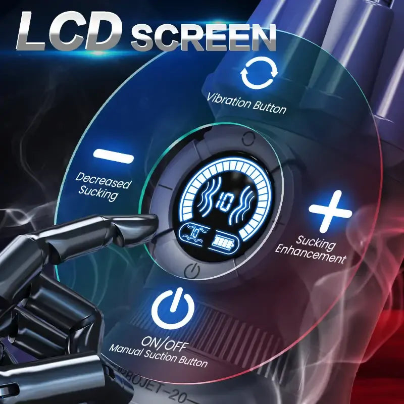 Leten TurboJet: Masturbador de Succión Compacto con Pantalla LCD