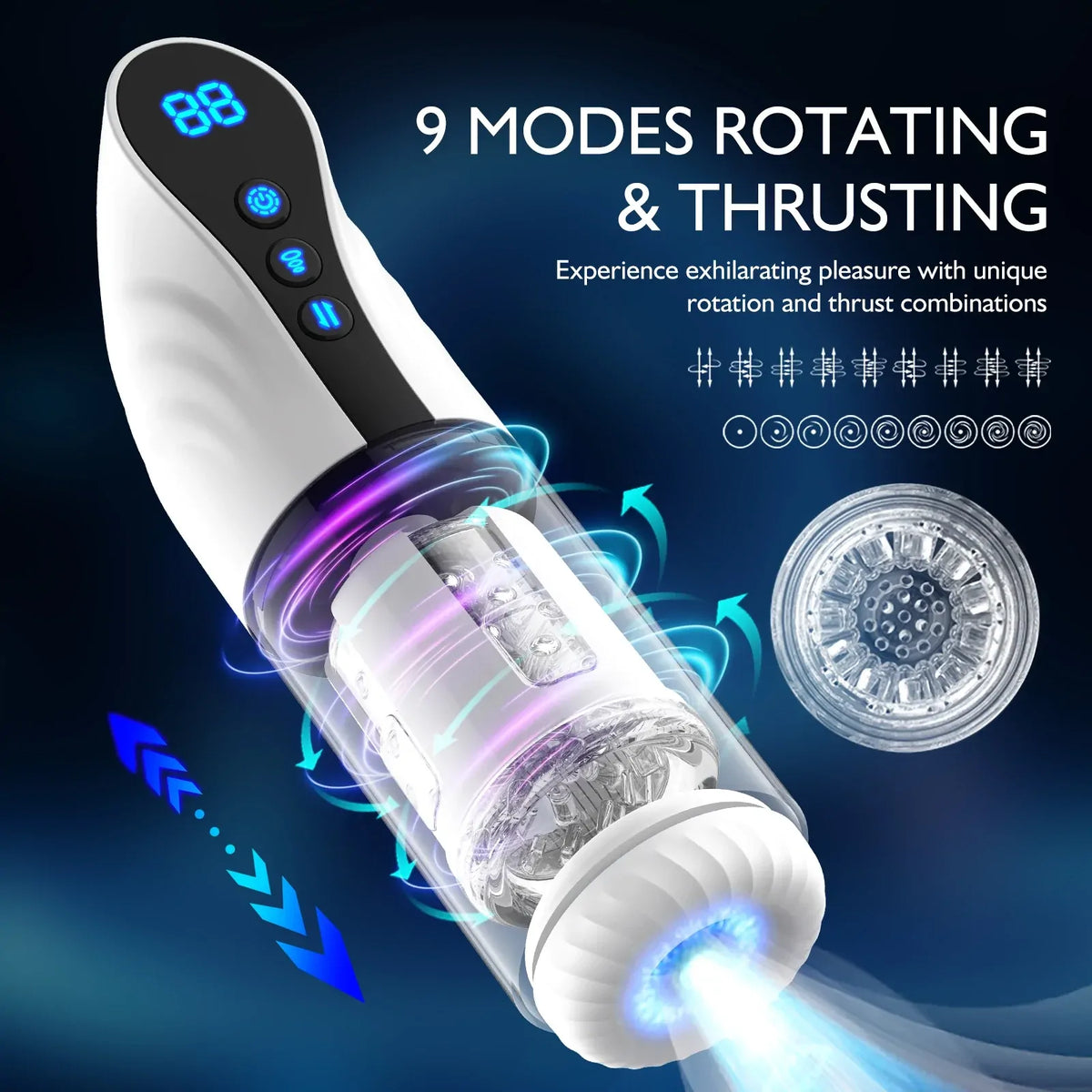 XS17: Máquina de Sexo Oral Automática con Rodamientos y Tamaño XXL