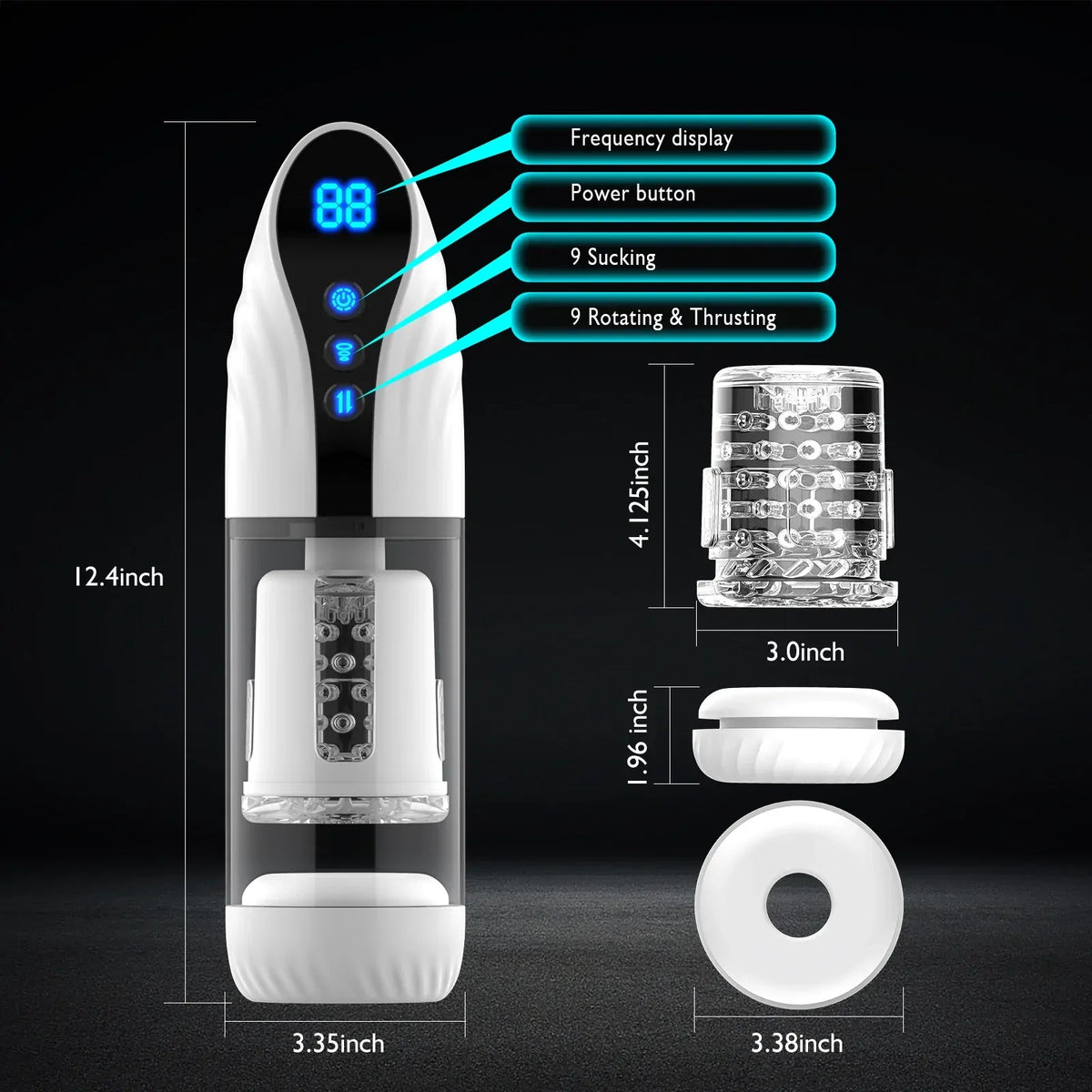 XS17: Máquina de Sexo Oral Automática con Rodamientos y Tamaño XXL