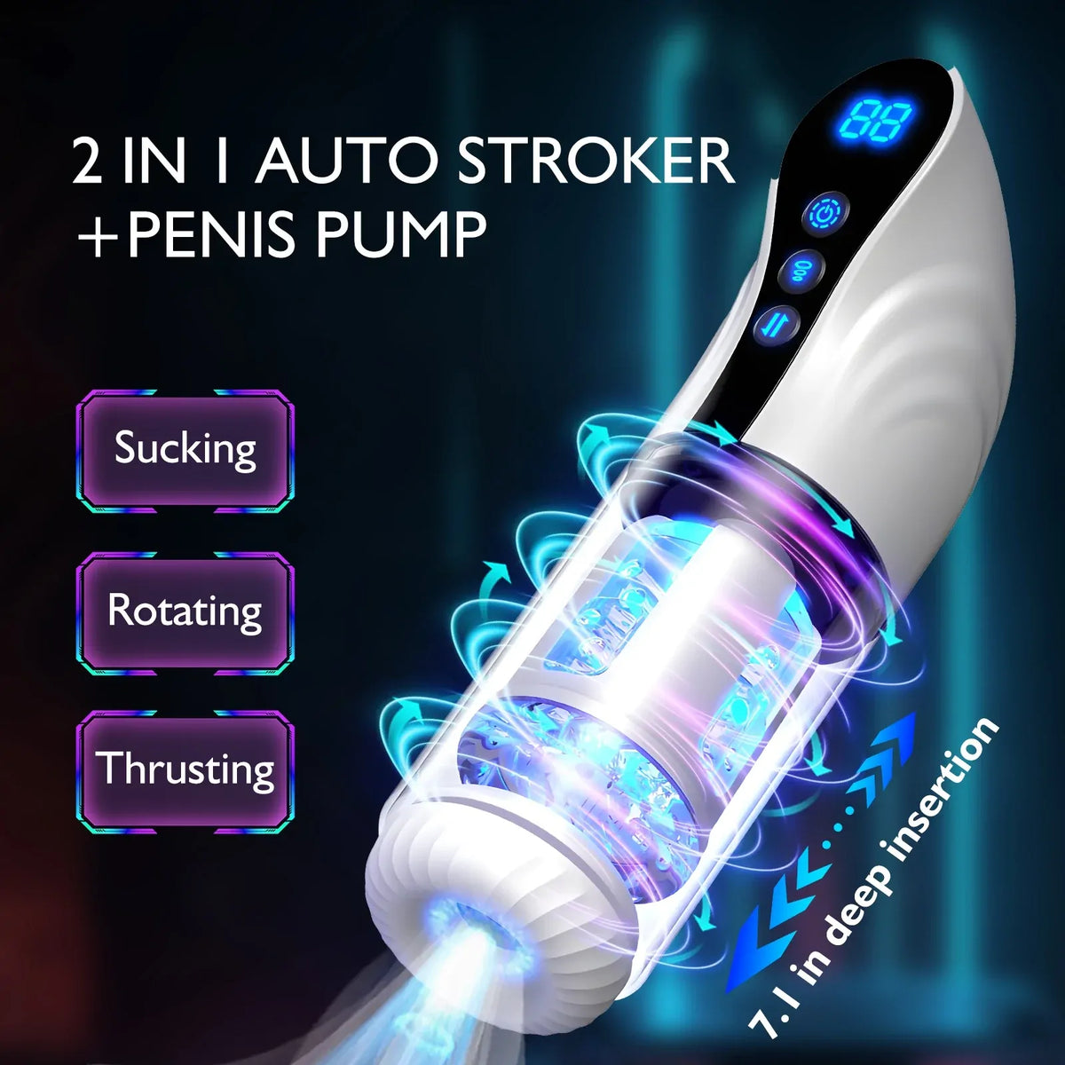 XS17: Máquina de Sexo Oral Automática con Rodamientos y Tamaño XXL