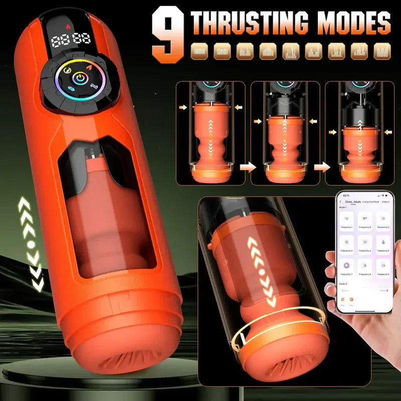 XT12: Masturbador Automático 5 en 1 Inteligente con App y Calefacción