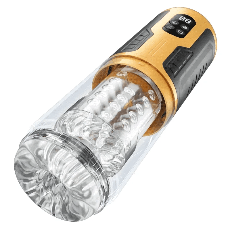 XR15: Masturbador Automático 5 en 1 con Botón Turbo y Pantalla LCD