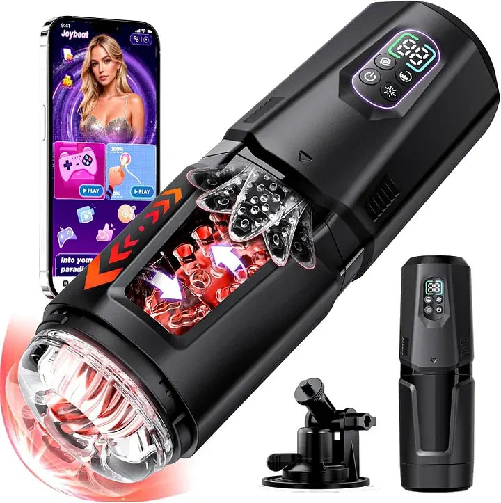 XR19: Masturbador Automático Manos Libres con App y Doble Vibración