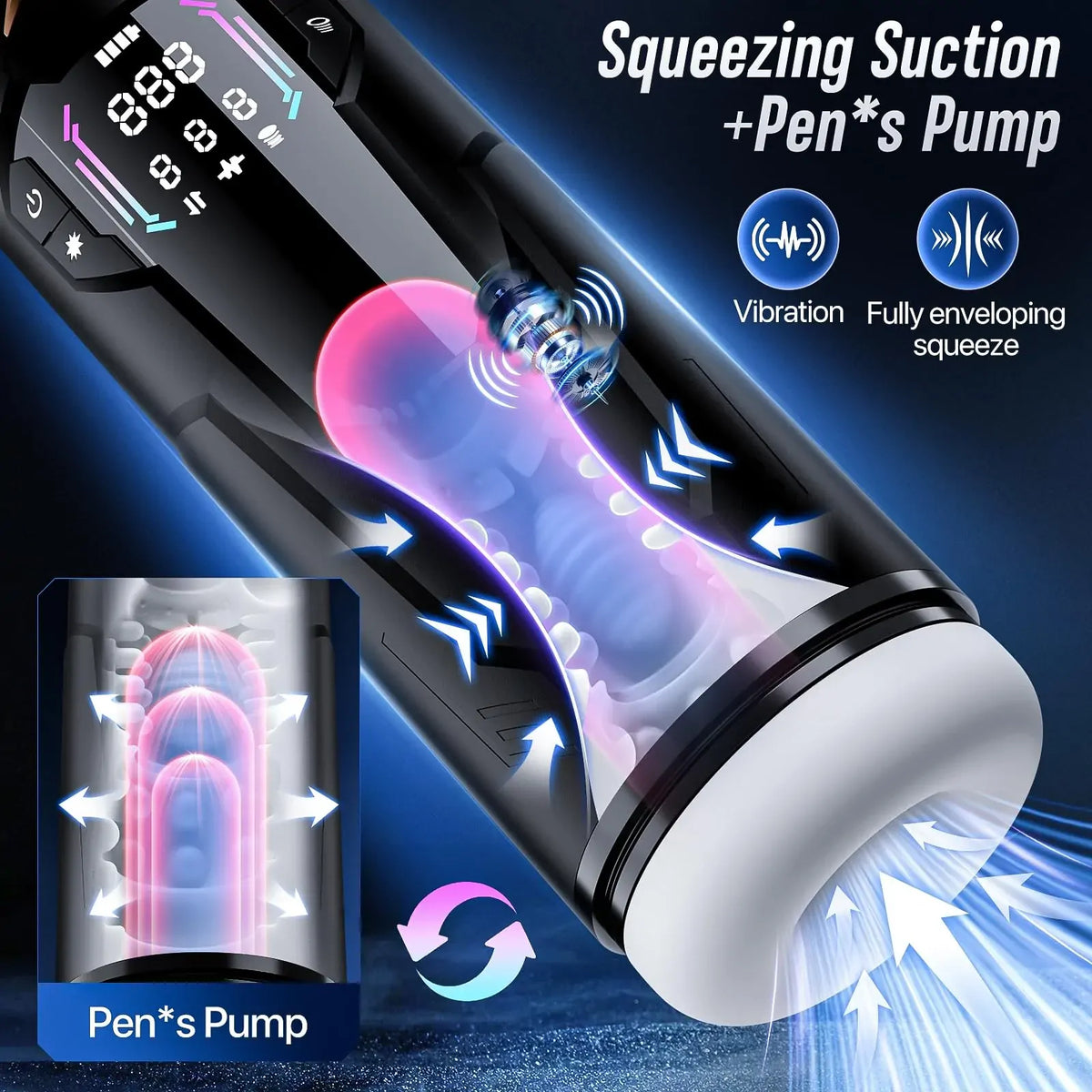 XT4: Masturbador Hands-Free con Tecnología de Contracción Squeeze y App