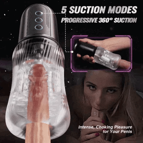 XS14 Pro: Masturbador de Succión con Mango Ergonómico y Doble Motor