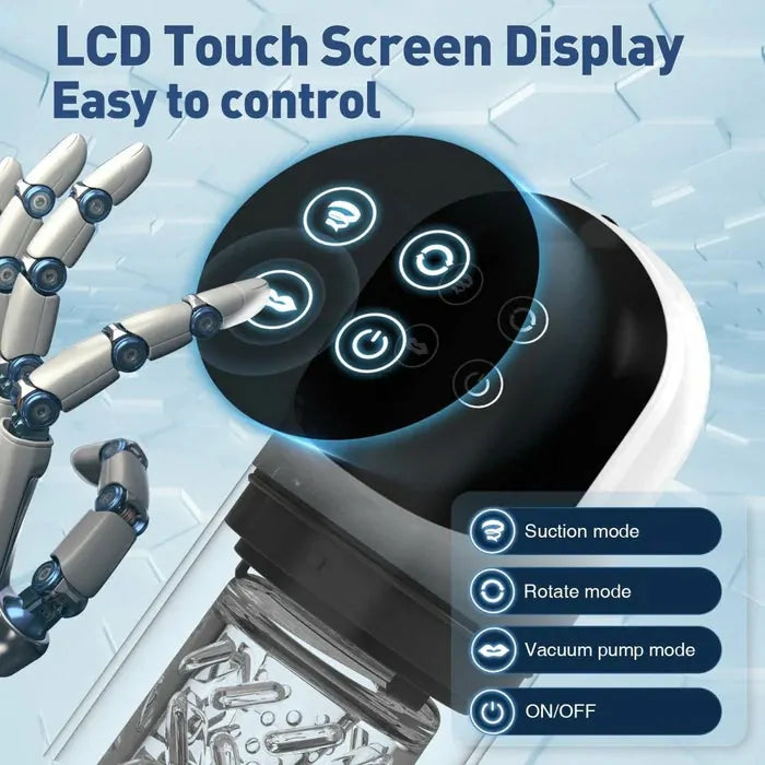 XR3 Plus: Masturbador Sumergible 2 en 1 y Bomba de Vacío con Rotación