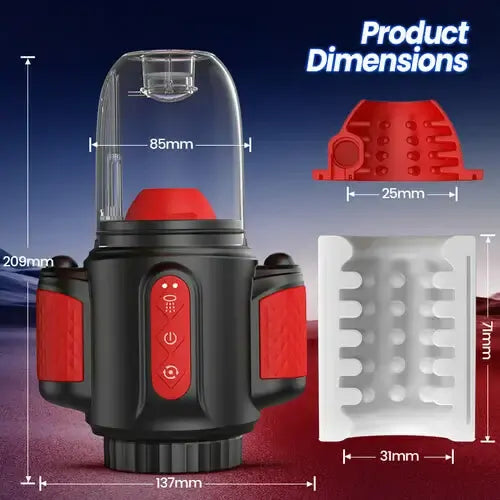 XR16: Masturbador Sumergible de Ducha con Chorro de Agua y Rotación