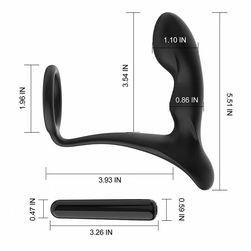 PM1: Masajeador de Próstata de Silicona Médica con Cuerpo Hollow-Body Ergonomizado y Guía Vibratoria
