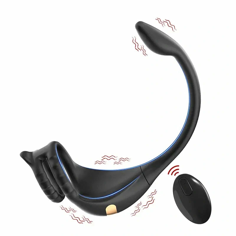 PM2: Masajeador de Próstata 3 en 1 de Silicona con Doble Motor, Anillo de Pene y Control por App