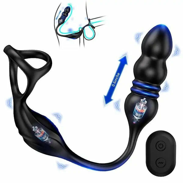 PM6: Masajeador de Próstata de Silicona con Movimiento Automático de Vaivén (Thrusting) y Mando