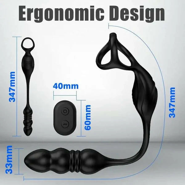 PM6: Masajeador de Próstata de Silicona con Movimiento Automático de Vaivén (Thrusting) y Mando