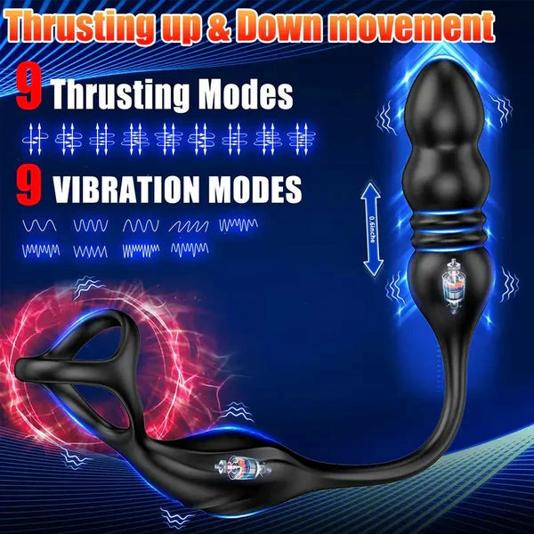 PM6: Masajeador de Próstata de Silicona con Movimiento Automático de Vaivén (Thrusting) y Mando