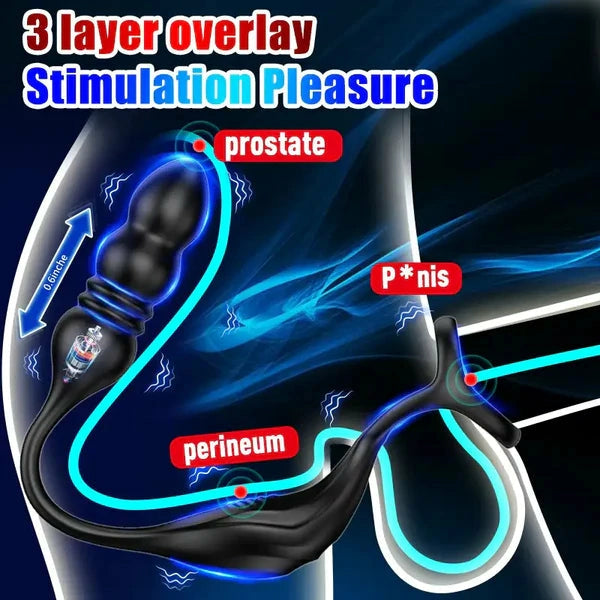 PM6: Masajeador de Próstata de Silicona con Movimiento Automático de Vaivén (Thrusting) y Mando