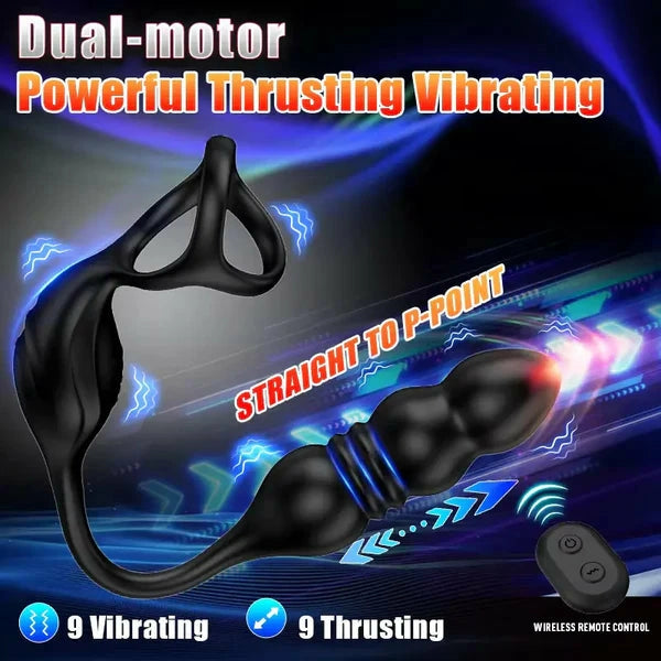 PM6: Masajeador de Próstata de Silicona con Movimiento Automático de Vaivén (Thrusting) y Mando