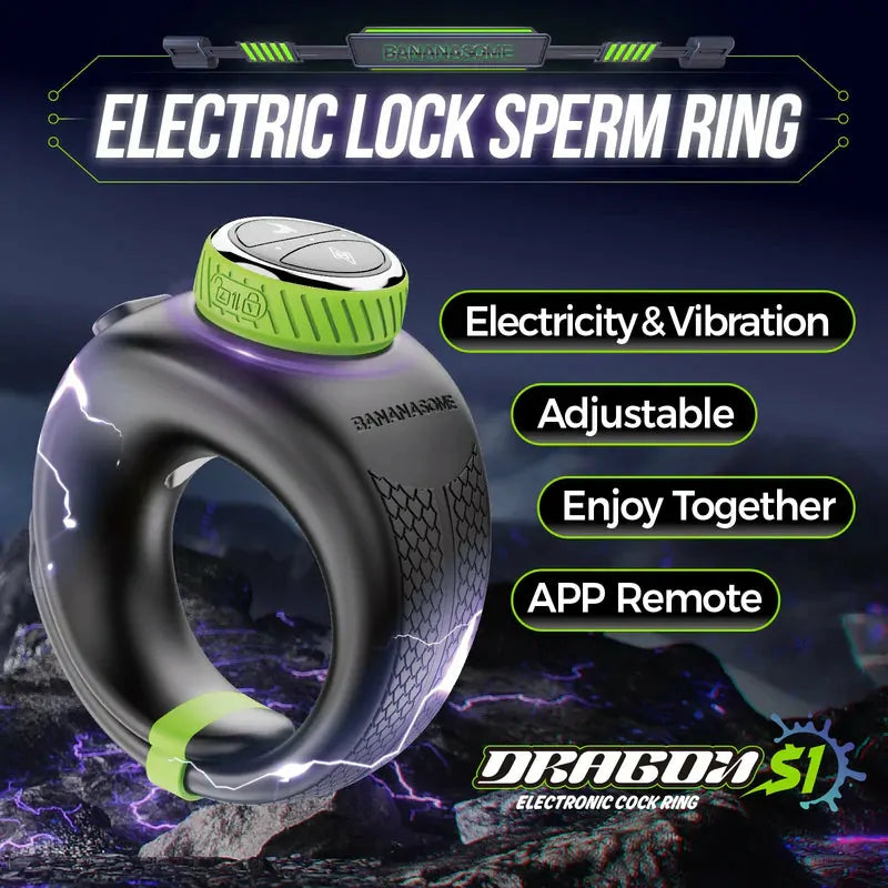 PR1: Anillo de Pene Inteligente E-Shock de Silicona con Sistema Twist-to-Tighten y Control por App