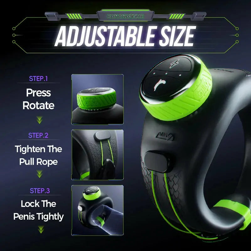 PR1: Anillo de Pene Inteligente E-Shock de Silicona con Sistema Twist-to-Tighten y Control por App