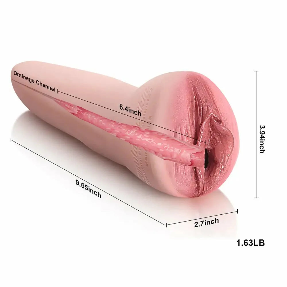 PU08: Masturbador de Silicona de Platino de Estilo Mature con Laberinto Interno (24,5 cm)