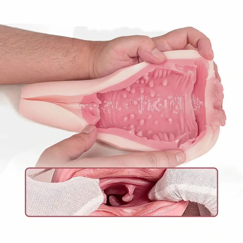 PU08: Masturbador de Silicona de Platino de Estilo Mature con Laberinto Interno (24,5 cm)