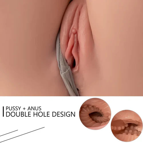 Sienna: Torso Erótico Curvy Sensación Piel Real con Pechos XXL y Glúteos Voluptuosos (19,2 kg)