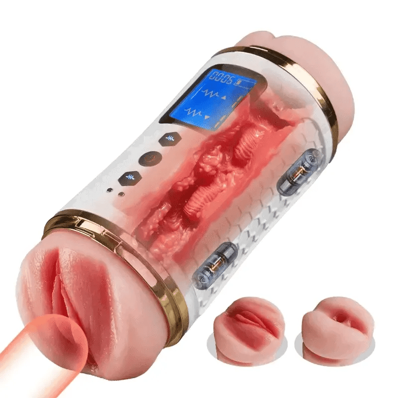 XV12: Masturbador Vibrador Abierto de Doble Entrada y Doble Motor