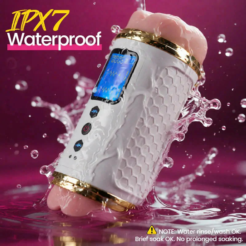XV12: Masturbador Vibrador Abierto de Doble Entrada y Doble Motor
