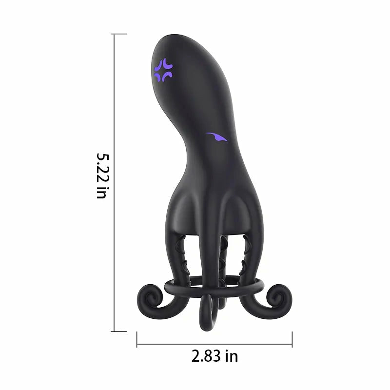 XG11: Vibrador de Glande Hands-Free con Soporte de Anillo para Pene (Cockring Support)