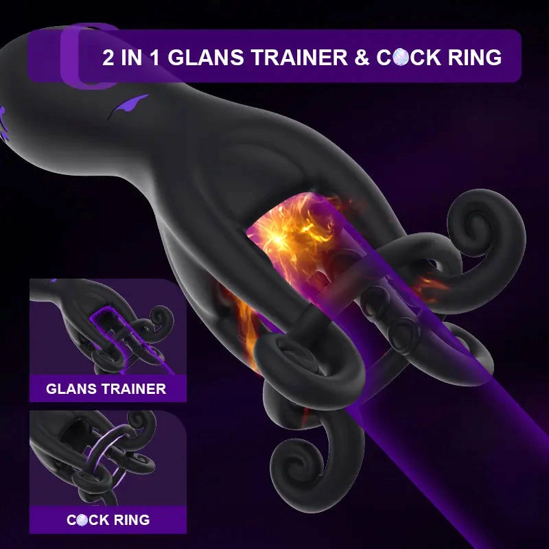XG11: Vibrador de Glande Hands-Free con Soporte de Anillo para Pene (Cockring Support)