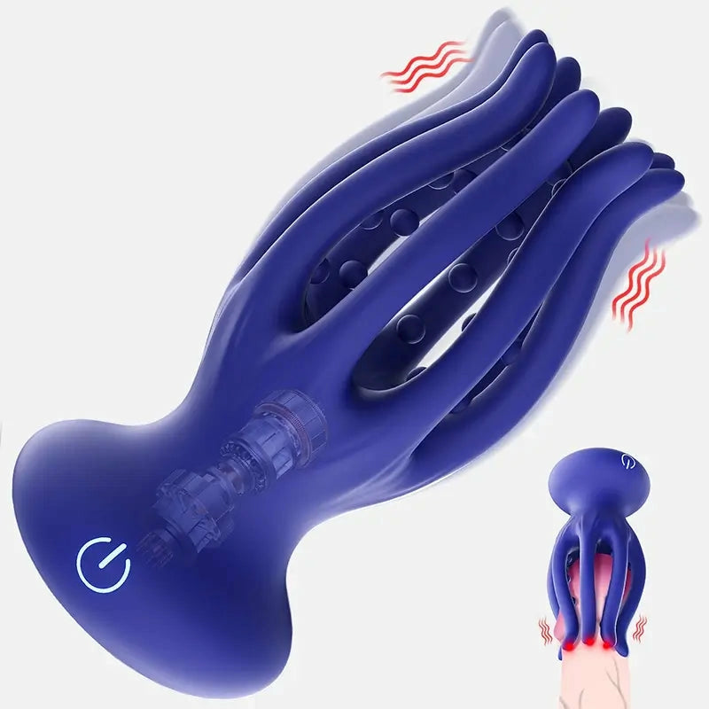 XG16: Estimulador y Entrenador de Glande con Diseño de Tentáculos de Pulpo y Ventosas (10 Modos)
