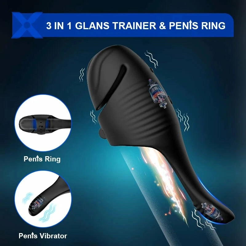 XG2: Entrenador Dual-Motor con Cuchara Ergonómica y Cola Estimuladora Escrotal